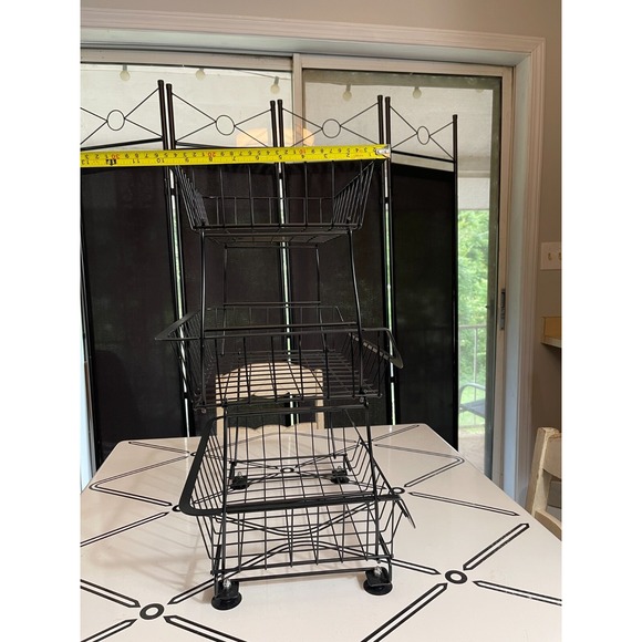Storage Baskets 3 Tier Metal w/ Wheels or Suction Feet for Home, Office, Dorm - Picture 11 of 13